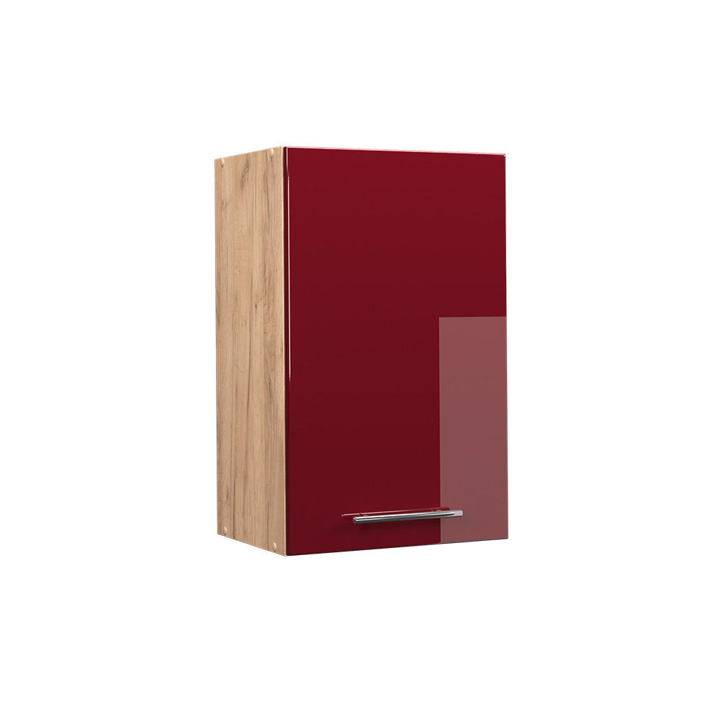HÄNGESCHRANK Fame-Line Bordeaux Hochglanz 45 cm - Honigeiche/Bordeaux, Holzwerkstoff (45/72/34.1cm) - Vicco