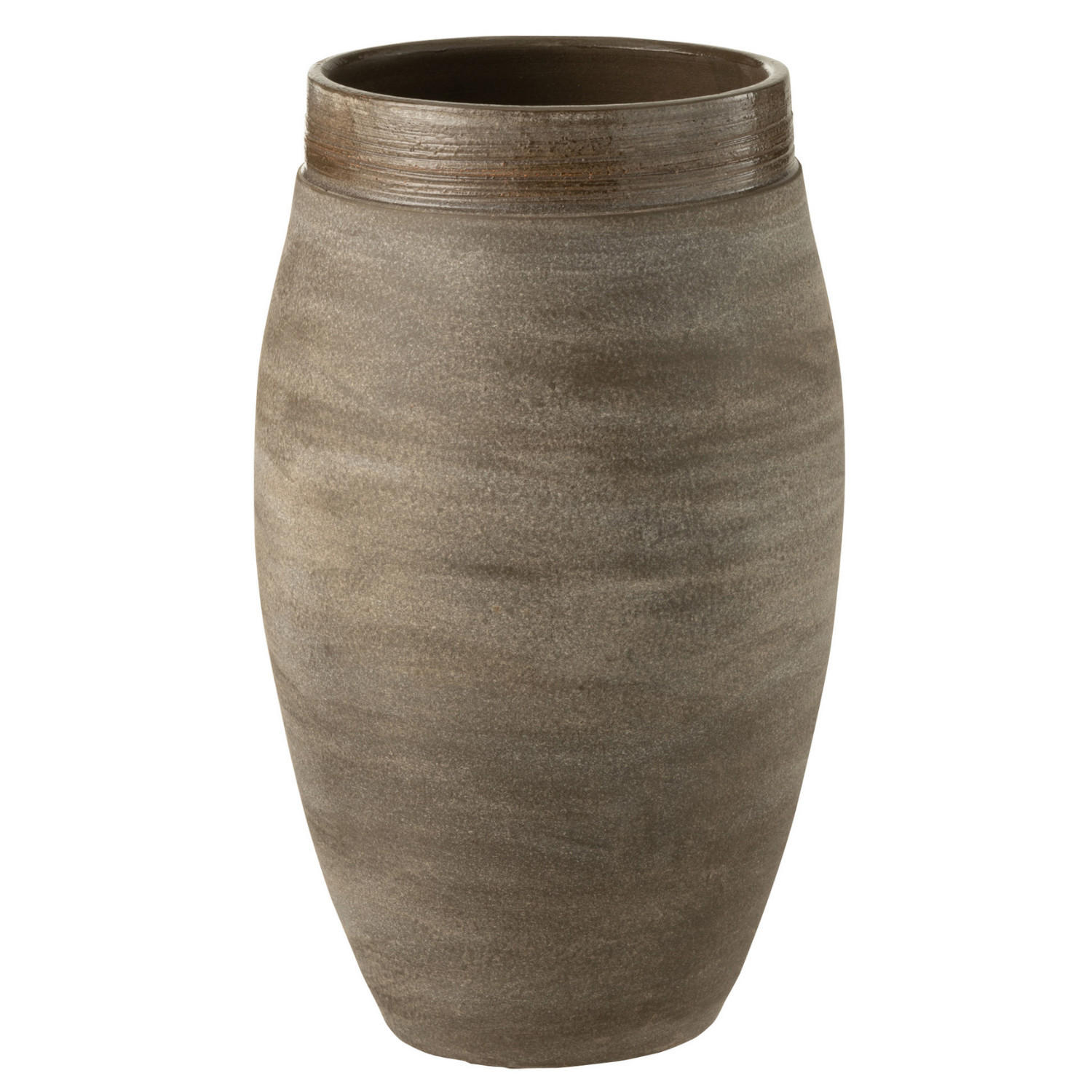 VASE GIO - Töpferei - Braun - L - Ø 22 cm - Braun, Keramik (37cm) - J-Line
