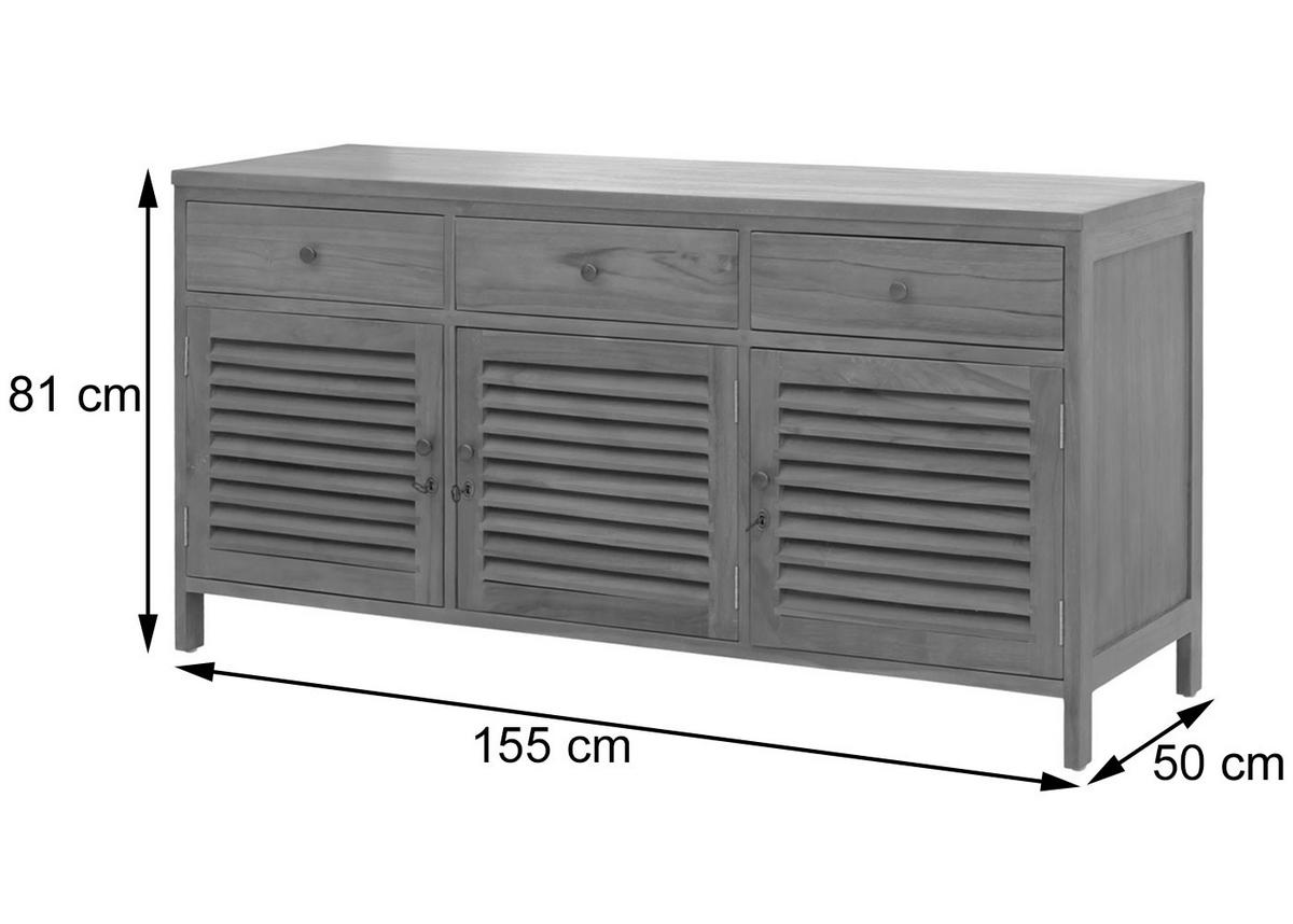 BADEZIMMERKOMMODE Braun - Braun, Holz (155/81/50cm) - MCW