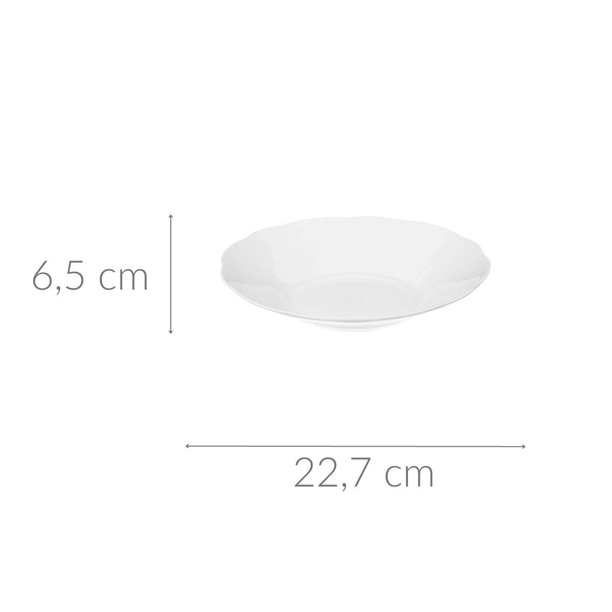 SALATSCHÜSSEL Alma Weiß 22,7/22,7/6,5 cm - Weiß, Keramik (22.7cm) - Secret de Gourmet