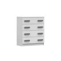 KINDERKOMMODE INGE 02 80/90/40 cm Weiß/Grau - Weiß/Grau, Holzwerkstoff (80/90/40cm) - Deine Möbel 24