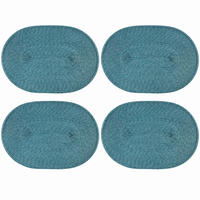 PLATZSET 4er Set Polypro Petrol 45/30 cm - Petrol, Kunststoff (30/45cm) - TiborTex