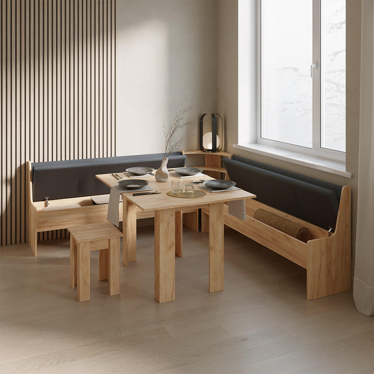 ESSZIMMER-ECKBANK Tiberio Sandeiche 41.5 x 166.6 cm - Sonoma Eiche, Holzwerkstoff (41.5/166.6cm) - Livinity®