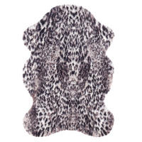 LUXUS SUPER SOFT FELLTEPPICH PEARL LEOPARD SHAPE - Schwarz, Textil (100/140cm) - Pergamon
