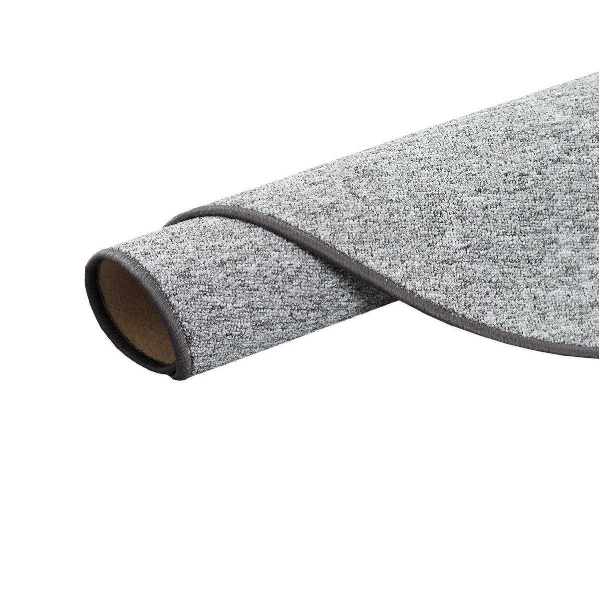 FEINSCHLINGEN VELOUR TEPPICH STRONG RUND - Silberfarben, Textil (100/100cm) - Snapstyle