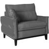 RELAXSESSEL Belweder Velours grau - Wengefarben/Grau, Holz/Textil (94/95/94cm) - Beautysofa