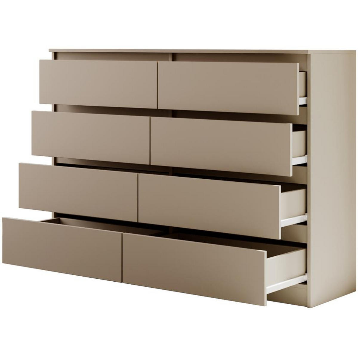 KOMMODE Lemon 140 cm mit acht Schubladen kaschmir - Kaschmir, Holzwerkstoff (140/101.5/39cm) - Beautysofa
