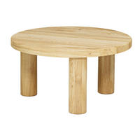 COUCHTISCH Eichenholz vollmassiv rund Naturbelassenen 70/70/37 - Naturfarben, Holz (70/70/37cm)