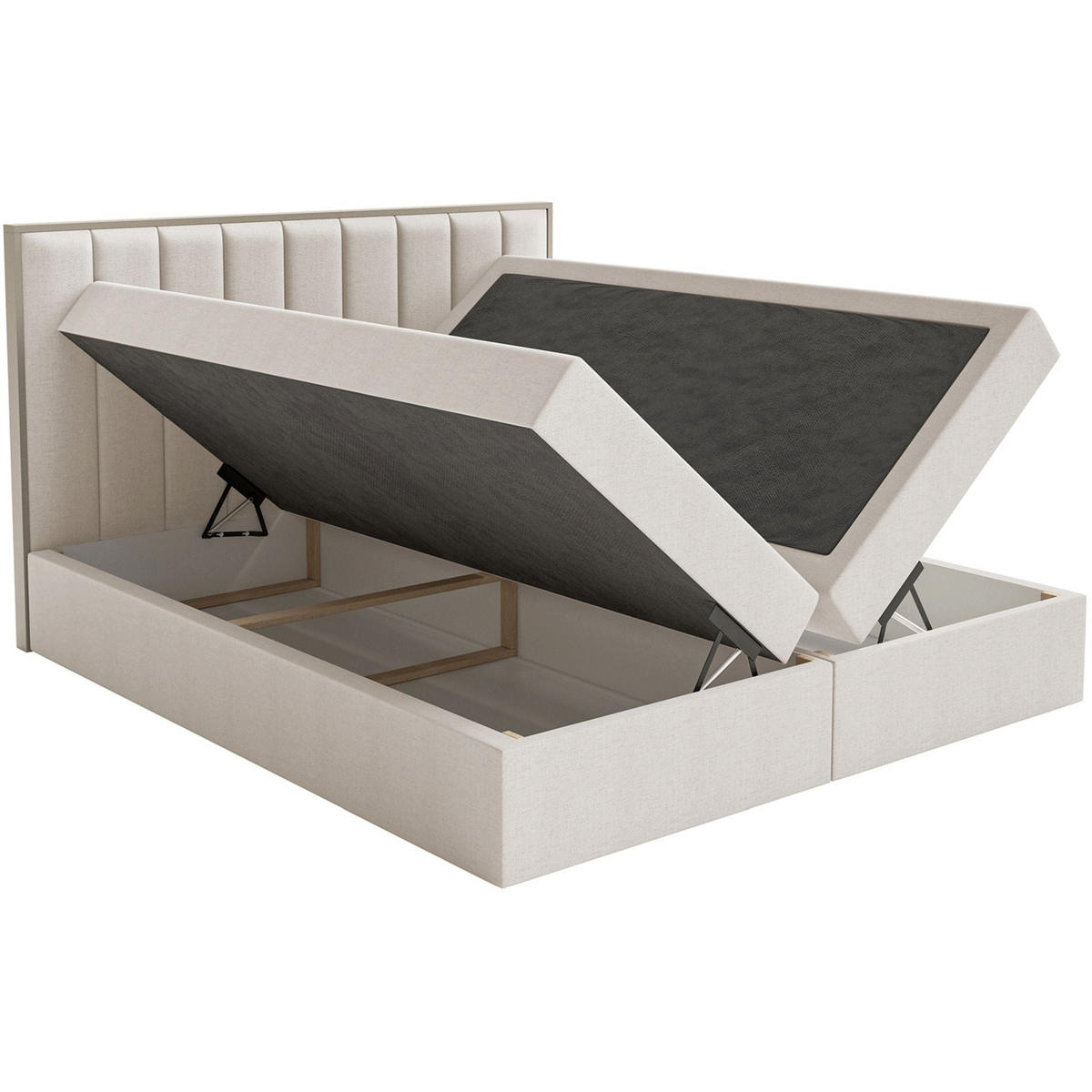 BOXBETT Togents Hellbeige Chenille hydrophob 160x200 cm - Ecru, Textil (160/200cm) - Selsey