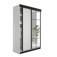 SCHIEBETÜRENSCHRANK LAMARO - 138x205x59 - weiß - Weiß, Holzwerkstoff (138/205/59cm) - Kier Furniture