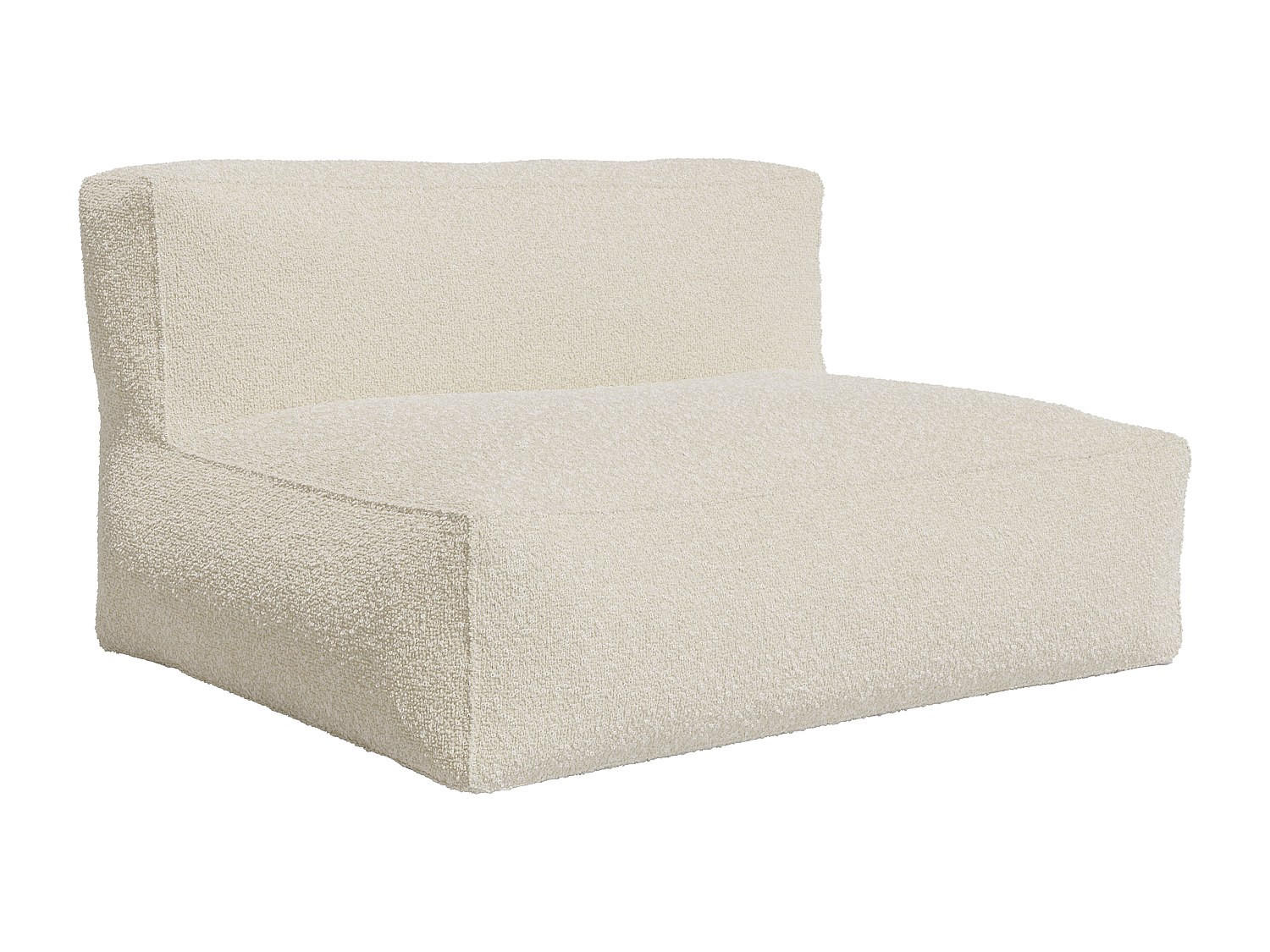 SOFA 2-Sitzer - Bouclé-Stoff - Cremeweiß - NOUMARA - Weiß, Textil (135/80/95cm) - Vente-Unique