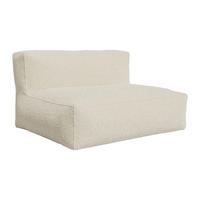 SOFA 2-Sitzer - Bouclé-Stoff - Cremeweiß - NOUMARA - Weiß, Textil (135/80/95cm) - Vente-Unique