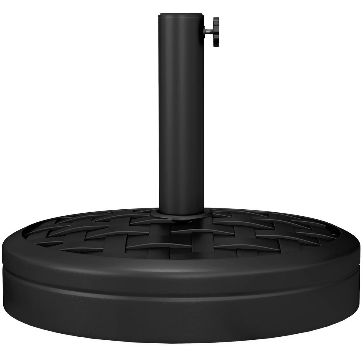 SONNENSCHIRMSTÄNDER Schwarz 18 kg - Schwarz, Stein (45/45cm) - PANGIVO