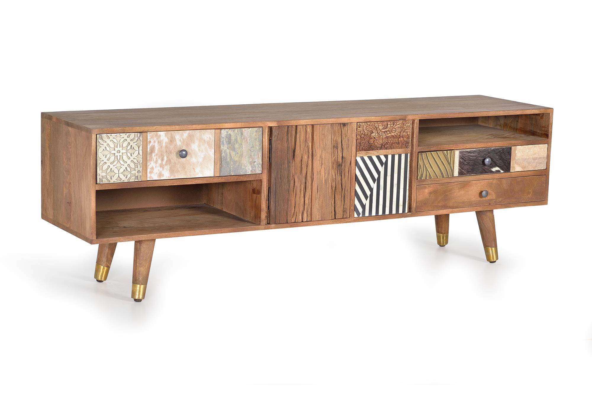 TV-SCHRANK aus Mangoholz - Braun, Holz (160/50/40cm) - Giner y Colomer