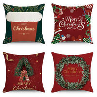 KISSENBEZUG – Weihnachtskissenbezug (Kissenfüllung nicht enthalten) – 45 x 45 cm – Multicolor(vier Stück) - Multicolor, Textil (45/45cm)