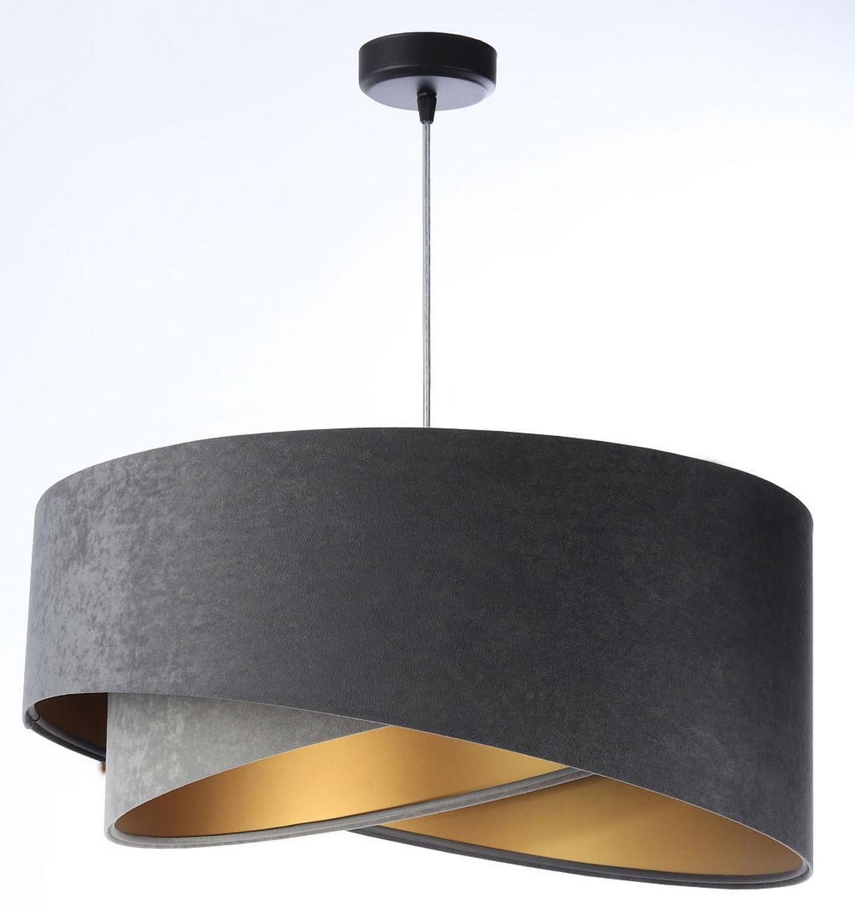 HÄNGELEUCHTE Grau 50/23 cm - Grau, Kunststoff (50/1/23cm) - ONZENO