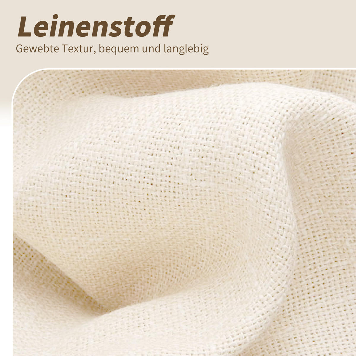 ESSZIMMERSTUHL 2er Set Drehstuhl Leinen Beige Lordosenstütze - Beige, Naturmaterialien (59.5/87/64cm) - FLIEKS