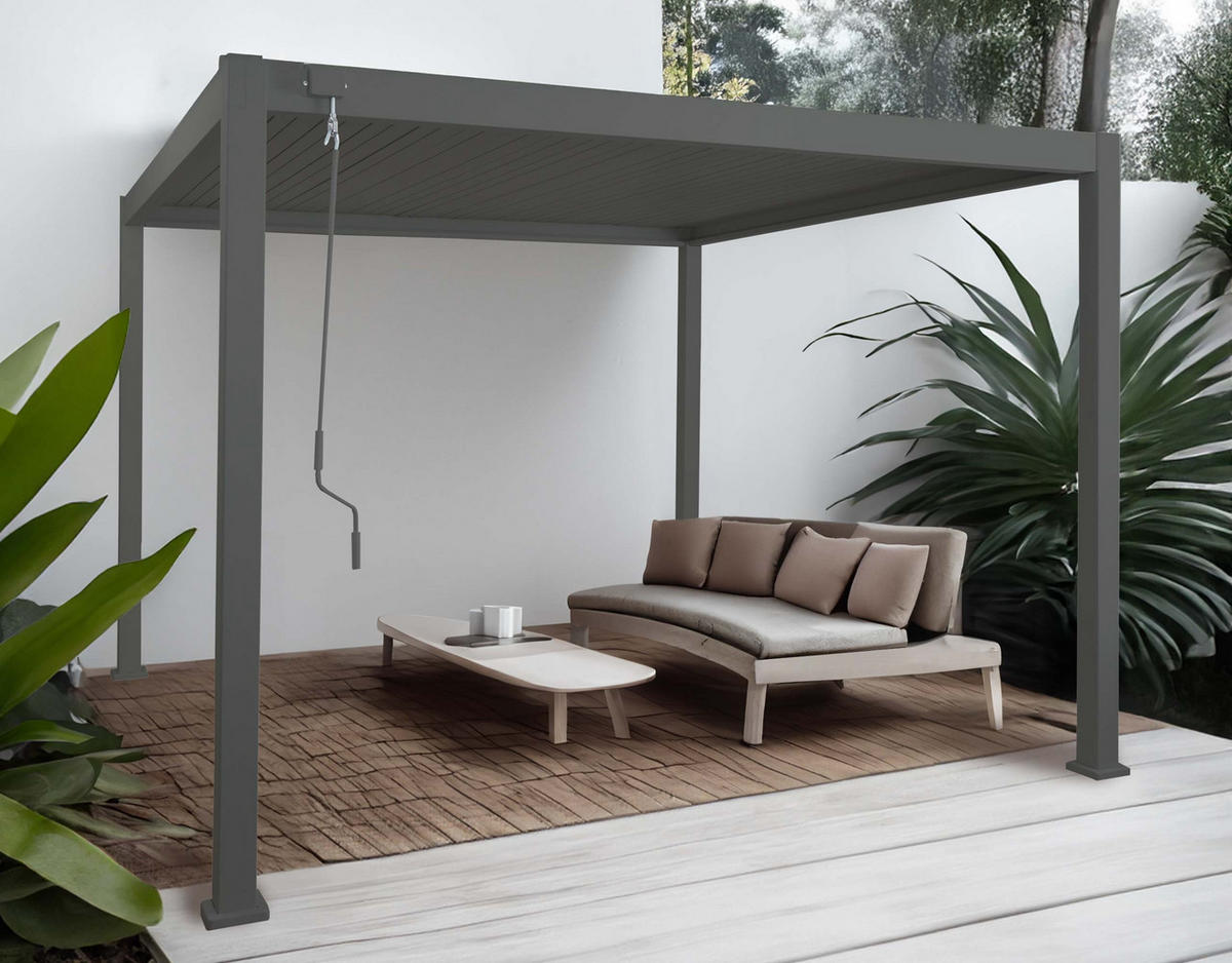 PERGOLA Anthrazit - Anthrazit, Metall (308/230/308cm) - MCW