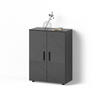 MIDISCHRANK Ronco Anthrazit Hochglanz 60 x 81 cm - Anthrazit, Holzwerkstoff (60/81/30cm) - Livinity®