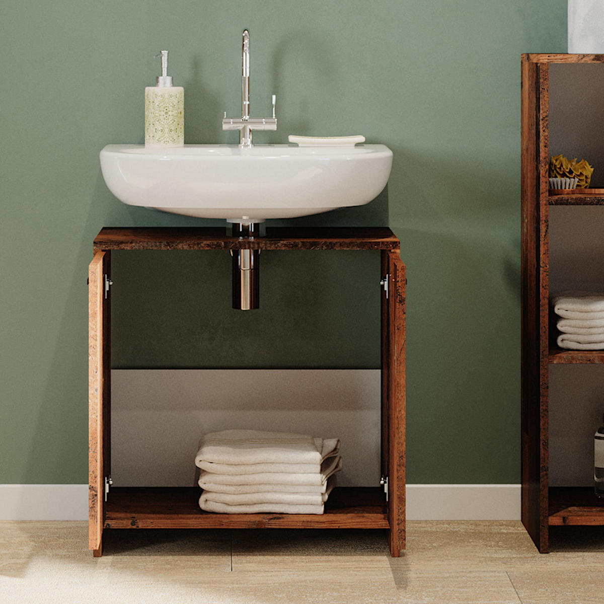 Wildeiche, Holzwerkstoff (58/60/33cm) - Vicco