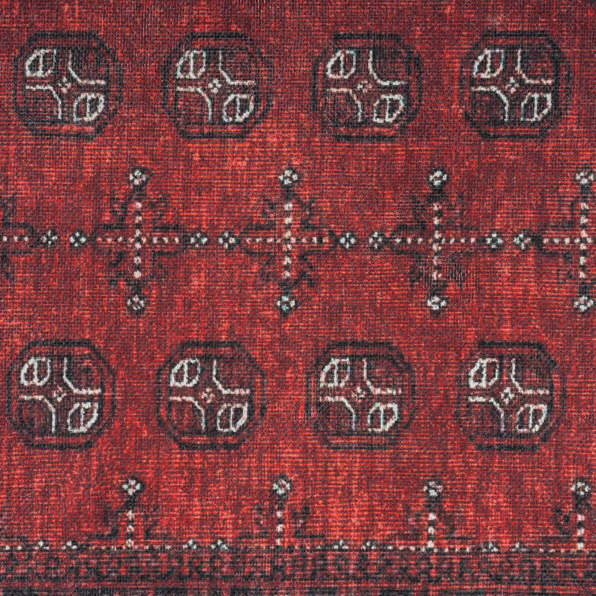 FLACHWEBETEPPICH Bannon Rot - Rot, Textil (200/290cm) - Kukoon Rugs