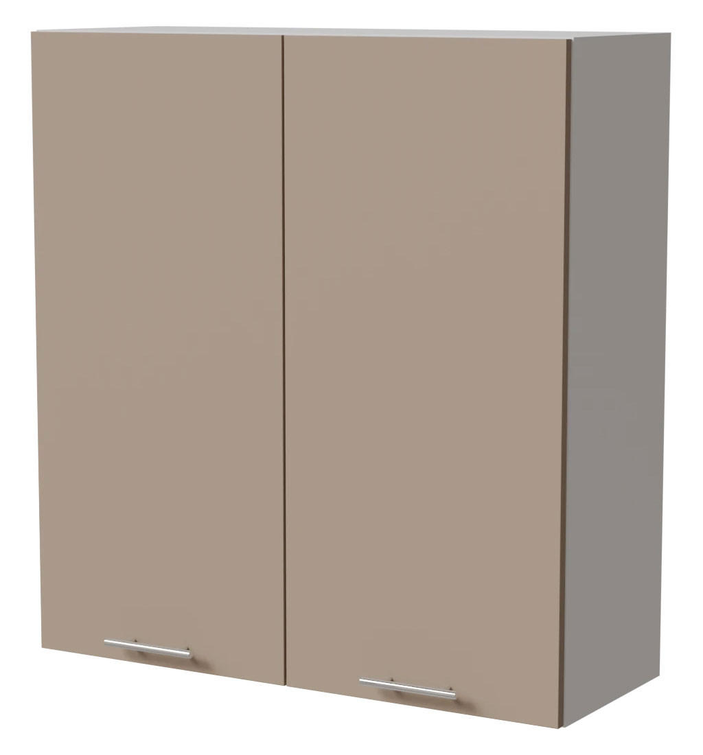 HÄNGESCHRANK Brerra W4/90 Weiß / RAL 1019 graubeige Matt 90 / 32,5 / 96cm - Graubraun/Weiß, Holz/Holzwerkstoff (90/96/32.5cm) - Feldmann-Wohnen