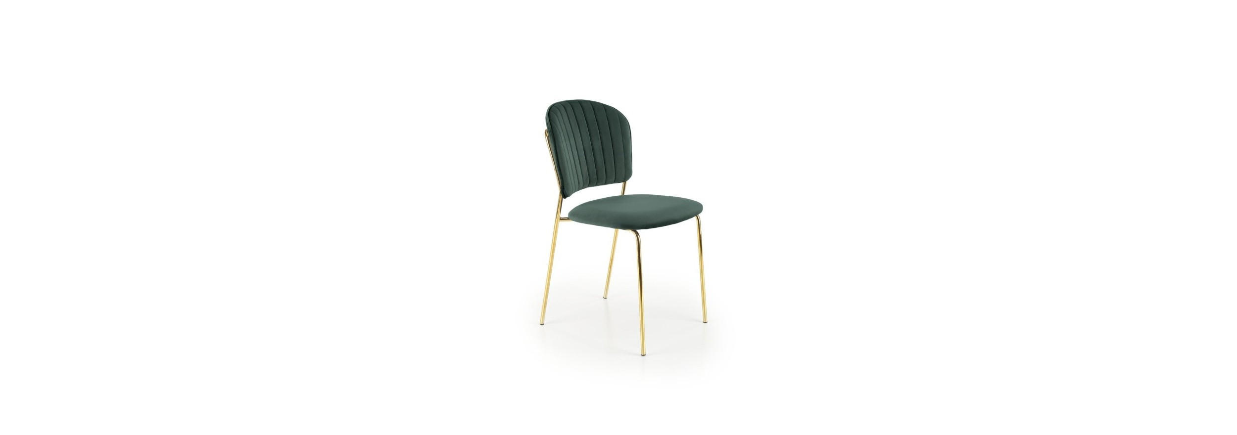 POLSTERSTUHL GLORIA 47/56/85 cm Grün/Gold - Goldfarben/Grün, Textil/Metall (47/85/56cm) - Lookway