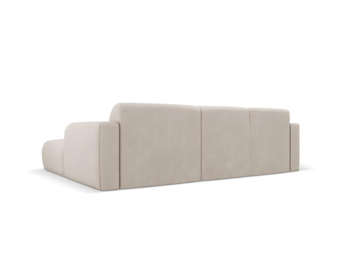 ECKSOFA rechts Molino aus strukturiertem Stoff beige 4 Sitzplätze - Beige, Textil (170/250cm) - Micadoni