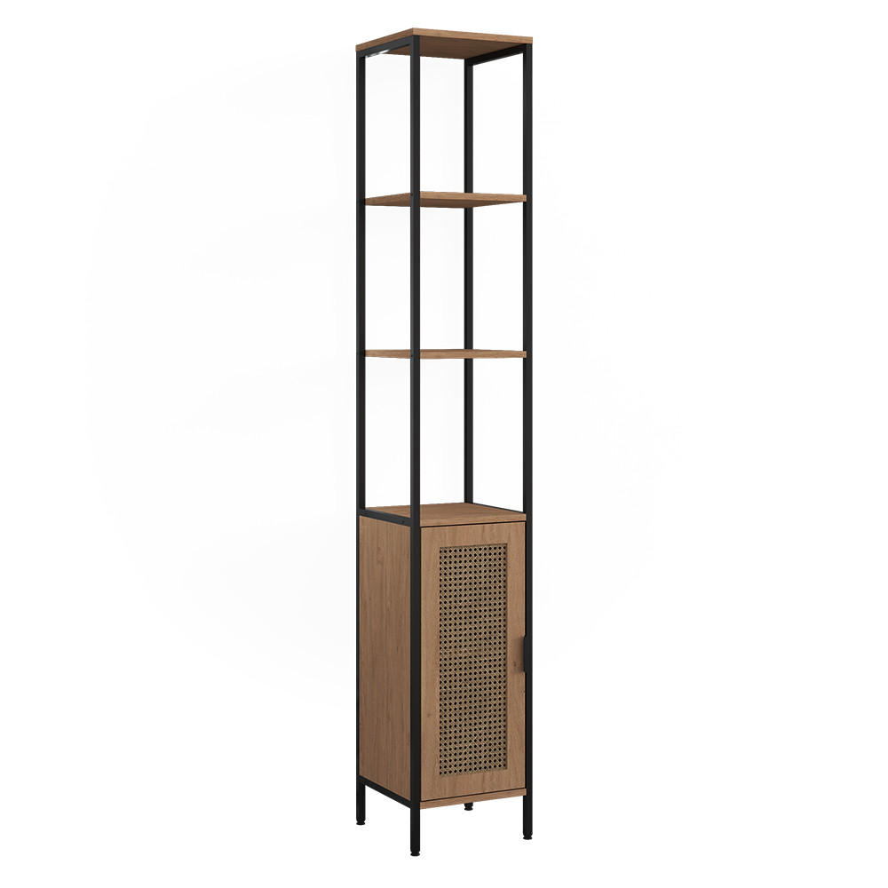 KOUPELNOVÁ SKŘÍŇKA Linara, Dub/Černá, 30 x 180 cm - černá/barva dubu, kompozitní dřevo (30/180/30cm) - Vicco