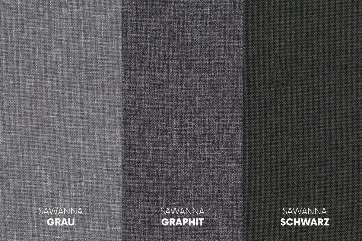 BOXBETT DAMALO, Stoff Sawana 180x200 cm Grau - Grau, Holz (200/200cm) - Kaiser Möbel