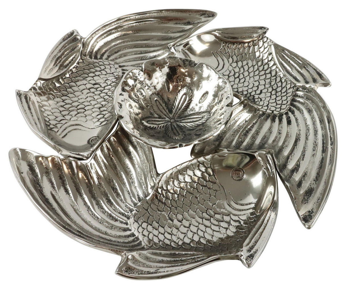 SCHALE Koifisch - Silberfarben, Metall (39cm) - FURNARO