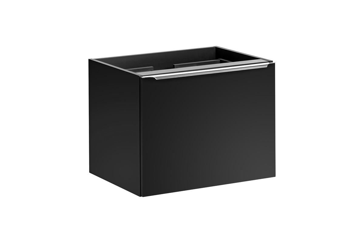 BADMÖBEL-SET 11Teile - Santa Fe Black S BM18 in Schwarz / Matt - Schwarz, Holz (140/160/46cm)
