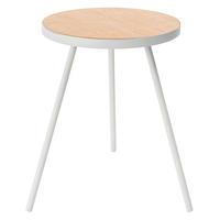 BEISTELLTISCH Tower weiß 49/50/49 cm rund - Weiß, Metall (49/49/50cm) - Yamazaki