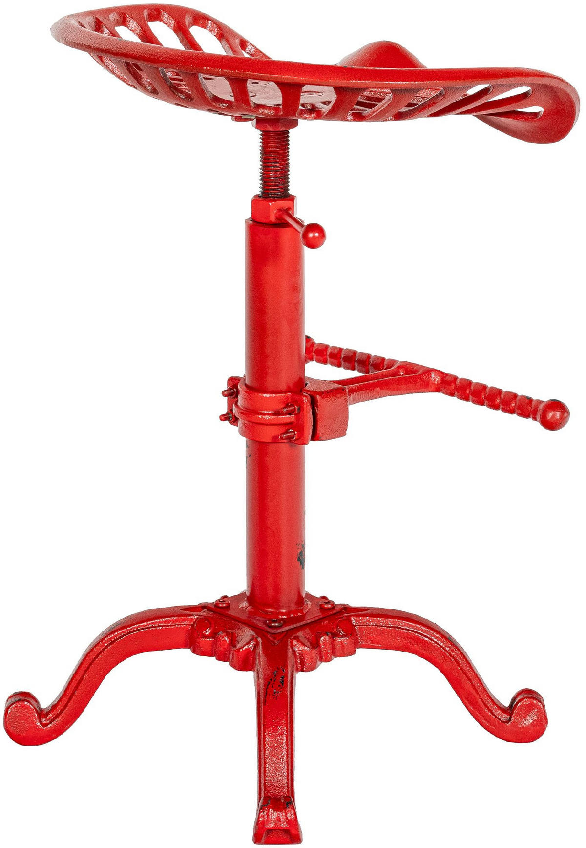 BARHOCKER 2er Set Metall Rot - Rot, Metall (44/56/34cm) - CLP