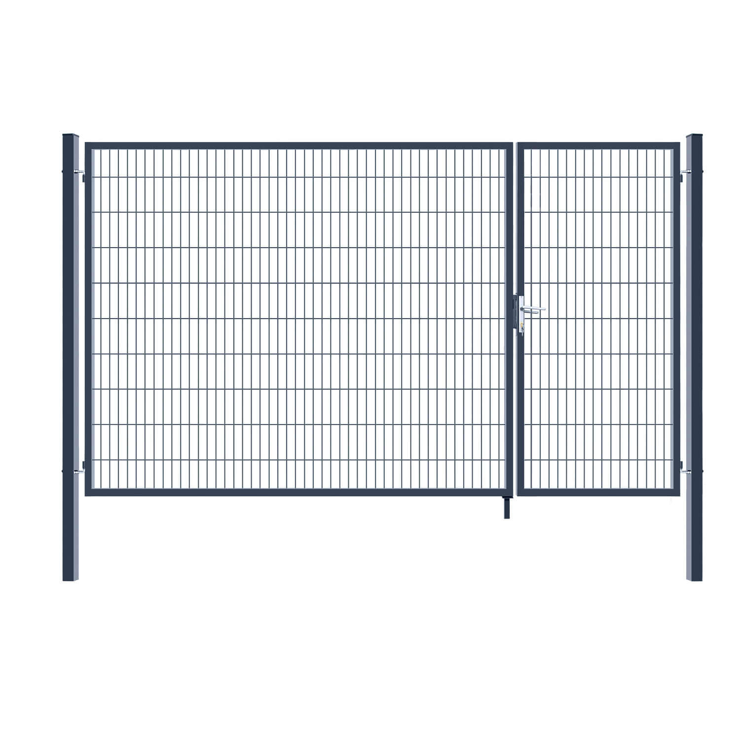 GARTENTOR ADITUS - Farbe: Anthrazit, Größe: 200 x 350 cm - Anthrazit, Metall (350/200cm) - Home Deluxe