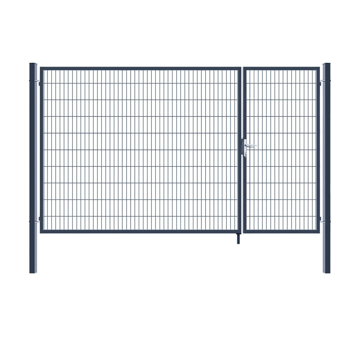 GARTENTOR ADITUS - Farbe: Anthrazit, Größe: 200 x 350 cm - Anthrazit, Metall (350/200cm) - Home Deluxe