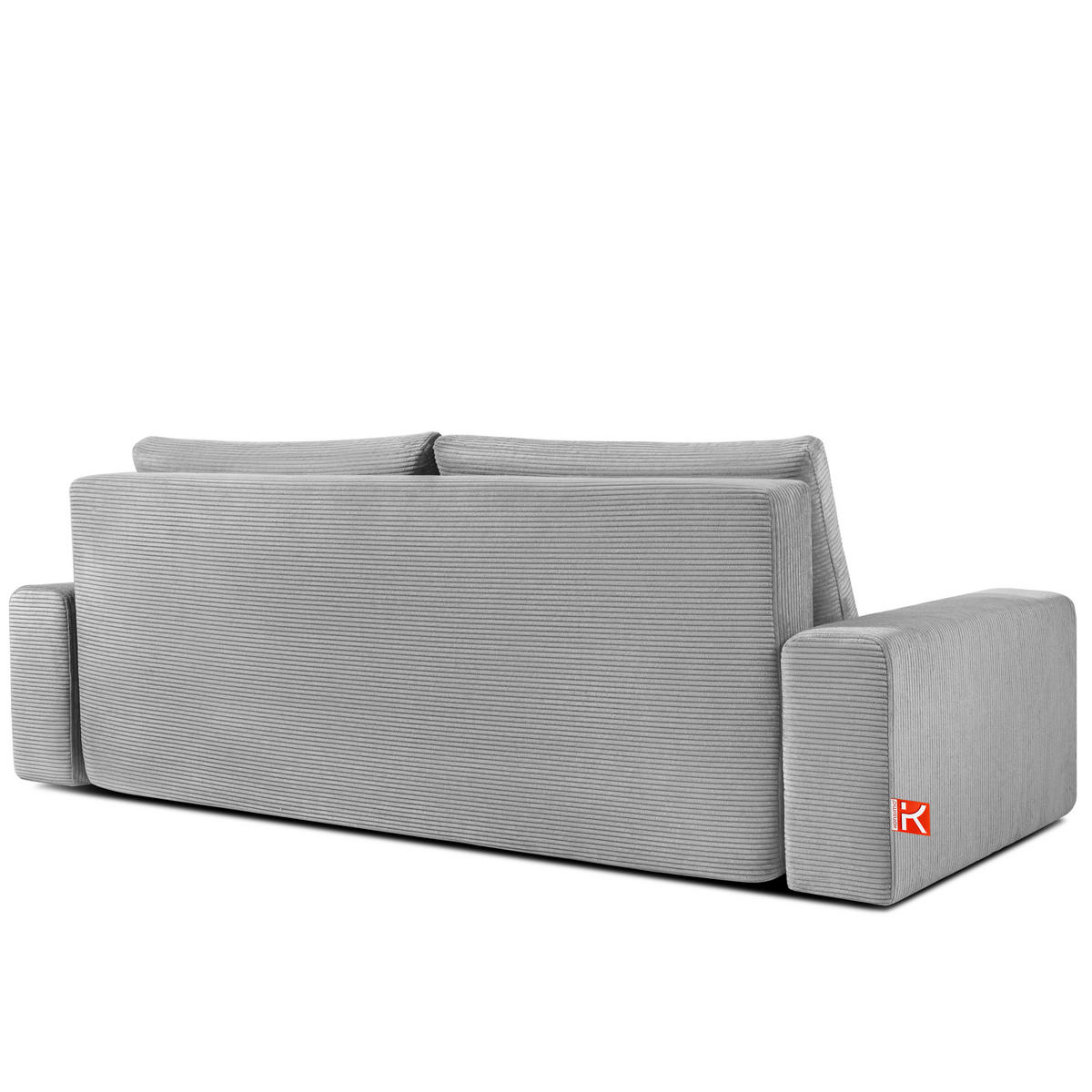 3-SITZER SCHLAFSOFA MOLLIS, Corduroy, Hellgrau - Hellgrau, Holz/Holzwerkstoff (250/93/108cm) - KONSIMO®