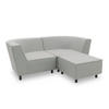GARTENLOUNGE-SET 2 Brandie 206x77x176 mit Outdoorbezug in silber - Silberfarben, Kunststoff (206/77/176cm) - 58aufmkessel