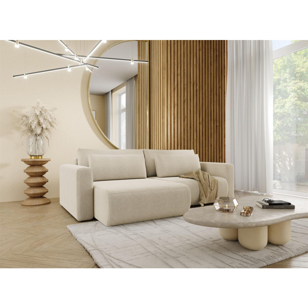 Thumbnail - Fun Möbel Ecksofa, Beige, Textil, Ottomane links, 240x149 cm, Wohnzimmer, Sofas & Couches, Wohnlandschaften, Ecksofas