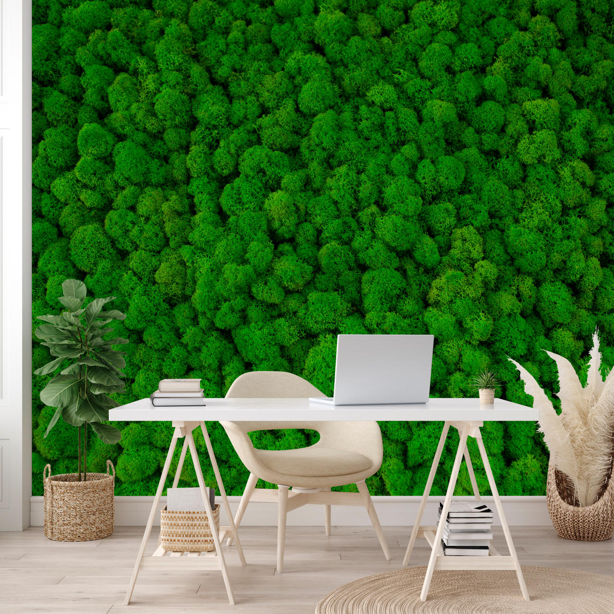 FOTOTAPETE für Jugendzimmer Dekorativer Grüner Moos Modern 200x140 - Grün, Papier (200/140cm) - Muralo