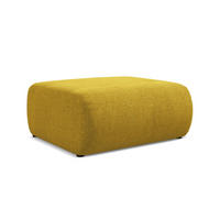 POUF Chenille Stoff Gelb - Currygelb/Gelb, Kunststoff/Textil (94/40/89cm) - Makamii