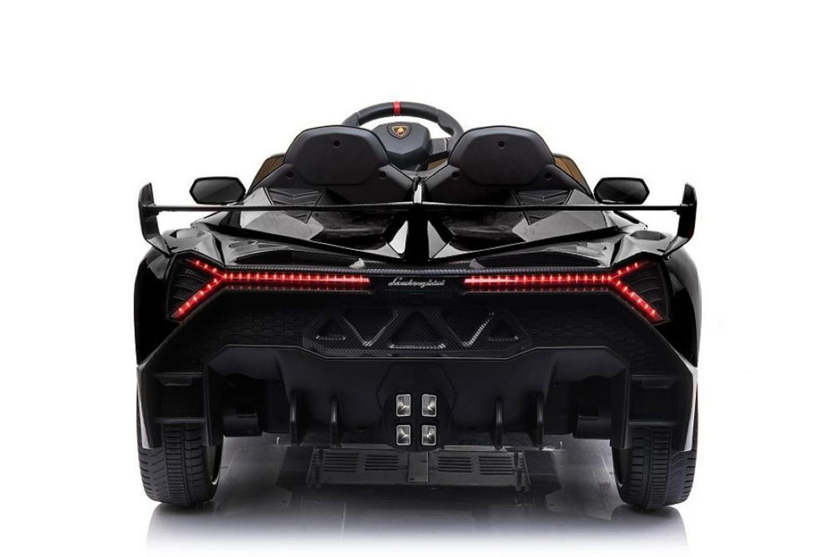 KINDER ELEKTROAUTO Lamborghini Veneno 615B schwarz Allradantrieb, EVA-Reifen, Kunstledersitz, lizenziert, 12V 7Ah Akku - Schwarz, Kunststoff (111/61/45cm) - Es-Toys