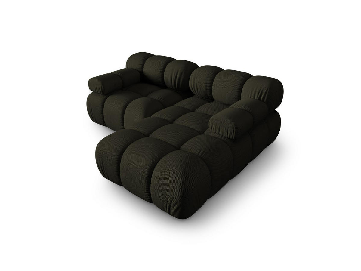 ECKSOFA modular rechts Bellis aus 3D-Stoff Amazonasgrün 3 Sitzplätze - Waldgrün, Textil (155/188cm) - Micadoni