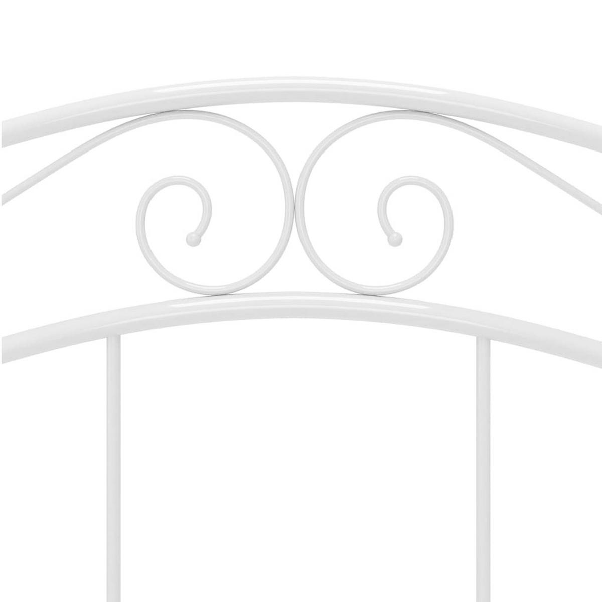 BETT Weiss Metall 120/200 Cm - Weiß, Metall - vidaXL