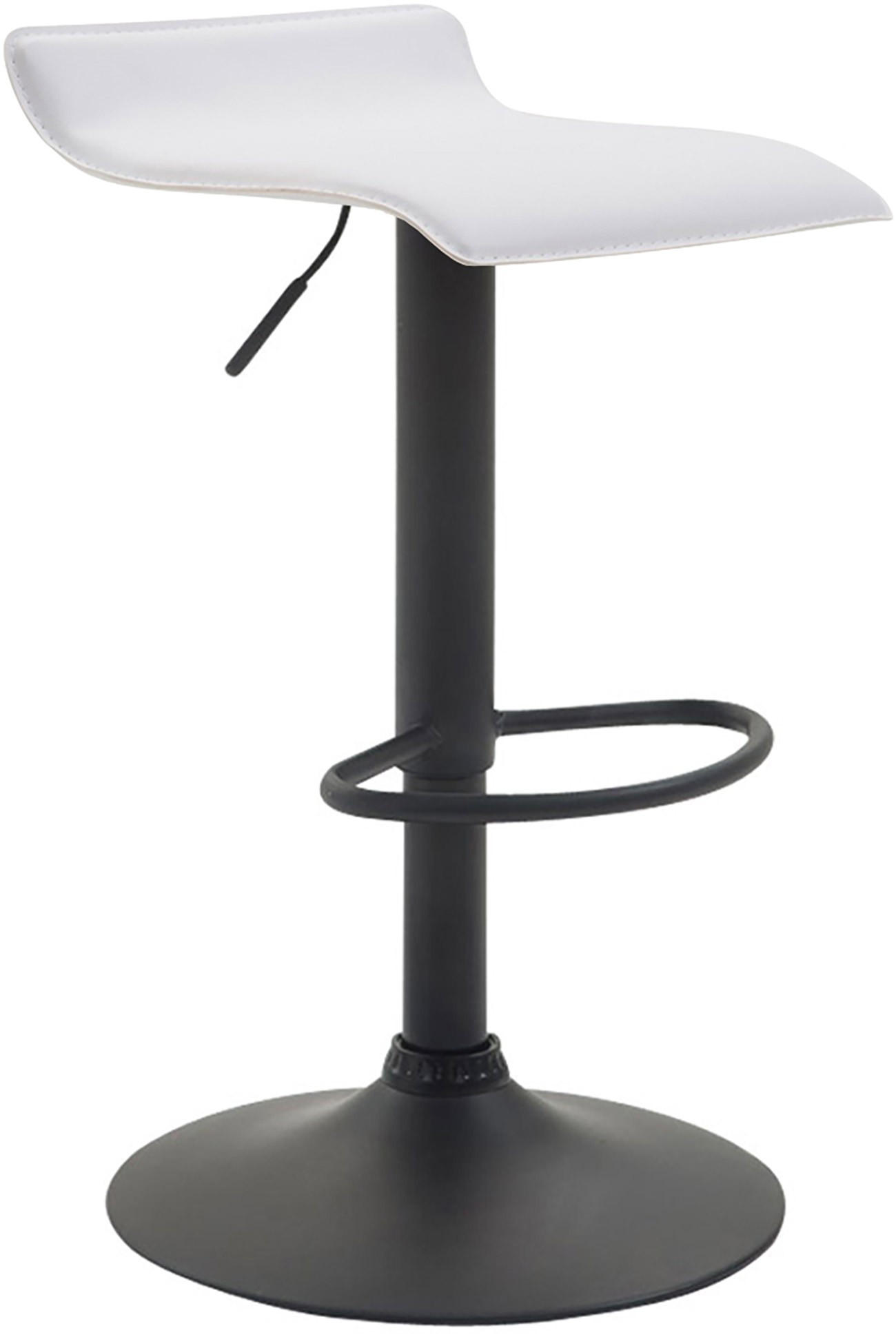 BARHOCKER Dyn V2 63-84 cm weiß - Weiß, Leder (36/63/39cm) - furnicato