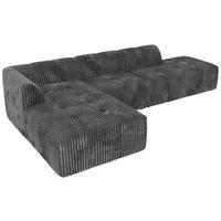 ROHOVÁ SEDAČKA GRIDA 3M L Šedá Manšestr - Vlevo - šedá/černá, textil/plast (335/176cm) - MKS