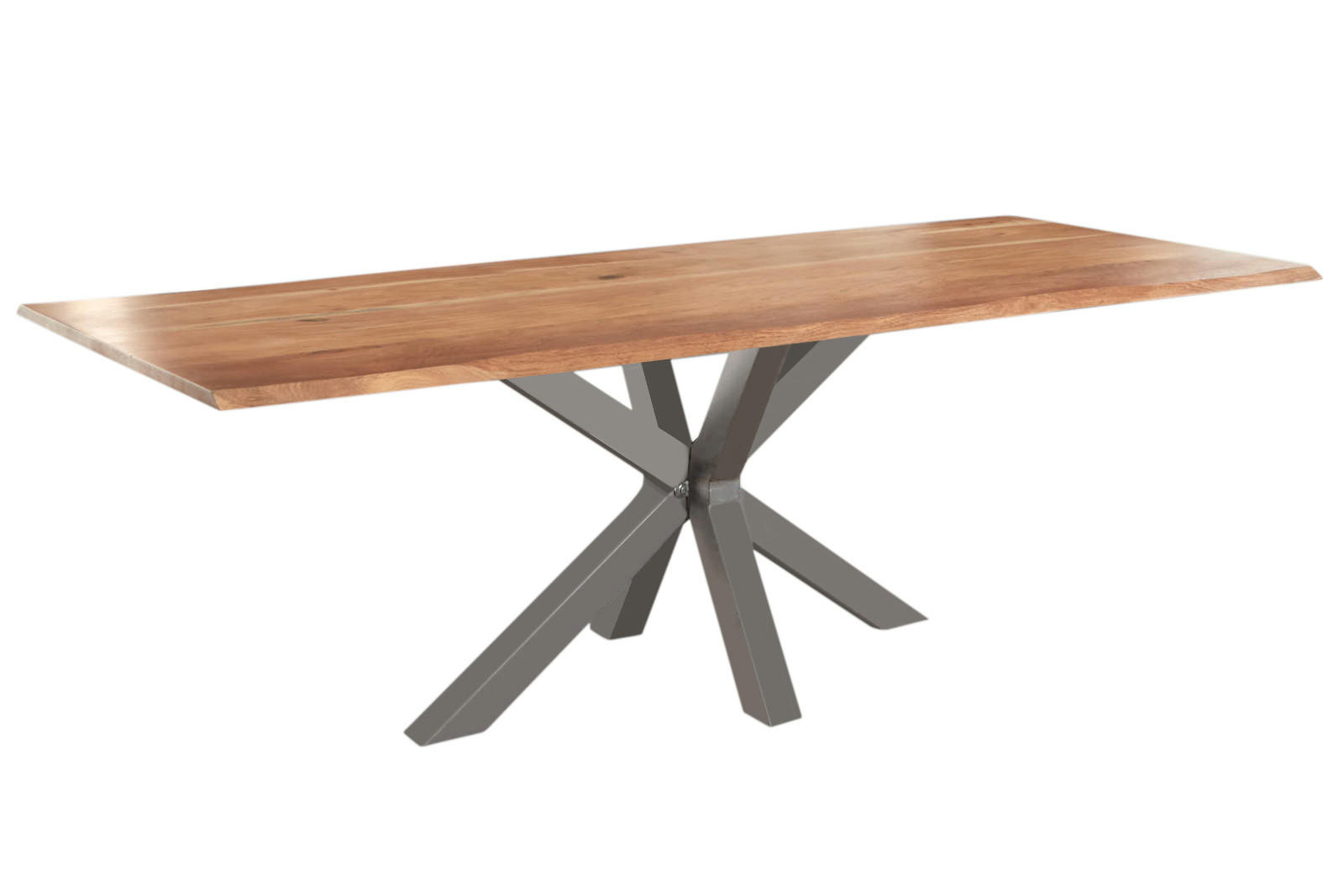 ESSTISCH SPYRO - Beige/Silberfarben, Holz/Metall (100/280/76cm) - SAM