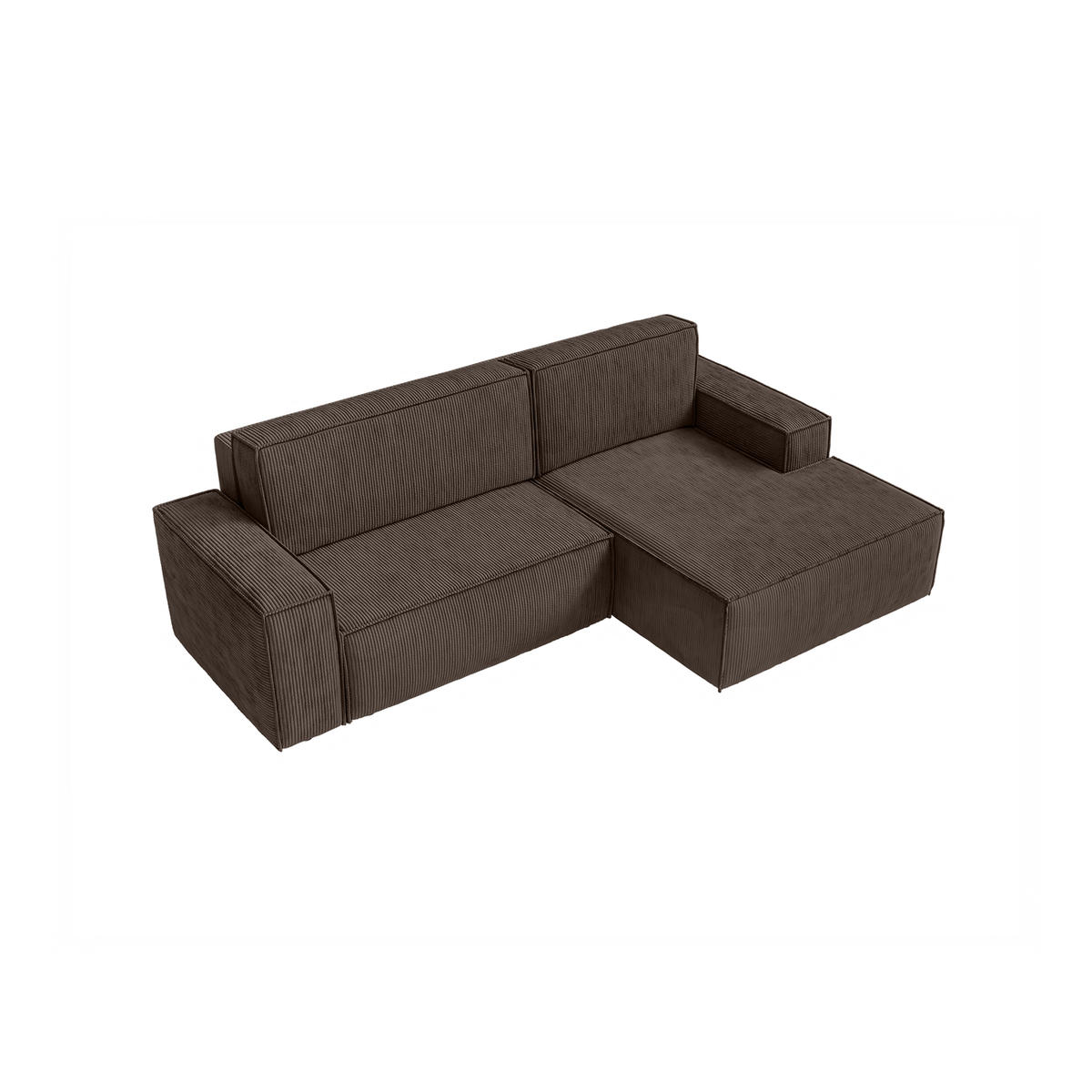 ECKSOFA Kokko mit Schlaffunktion, Braun - Braun, Textil (267/167cm) - Fedve