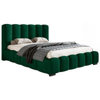 POLSTERBETT 180x200 Pearl, Samtstoff, Bettkasten, Lattenrost, Grün - Grün, Holz/Textil (180/200cm) - Emporius