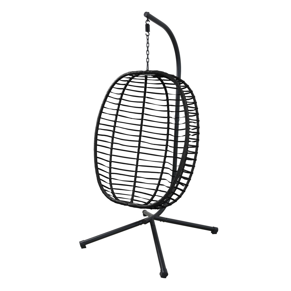 HÄNGESESSEL BELLY Schwarz - Schwarz, Kunststoff (90/200/100cm) - SVITA